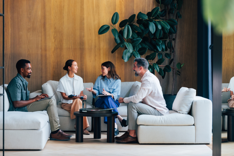 older women talking looking very professional having a meeting 